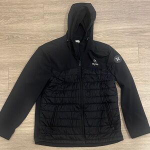Hurley Men's Black Puffer Jacket